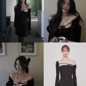 Not Your Rose Elegant Black Off-Shoulder Dress